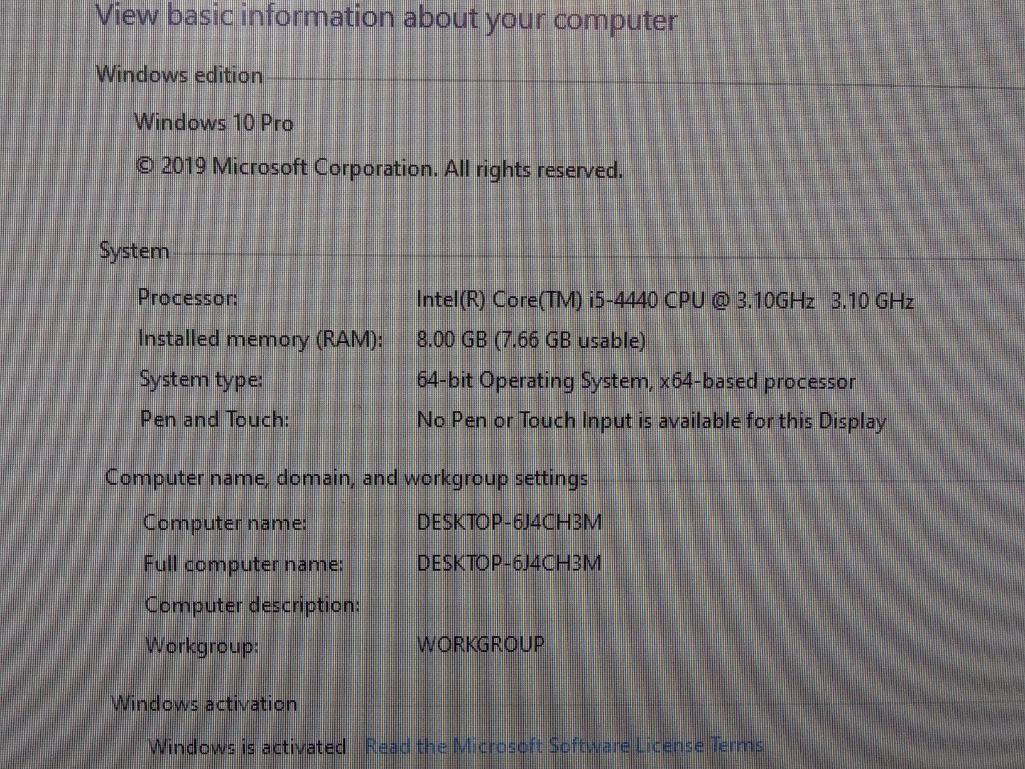 Cool Master Intel i5-4440 3.10GHz 8GB 500GB Windows 10 Pro Desktop Computer