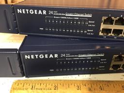 Netgear JGS524 Prosafe 24 Port Gigabit RackMount Switches 2pcs
