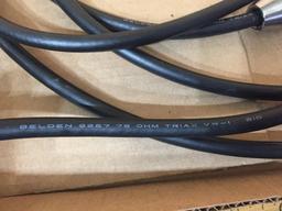 Belden 9267 75ohm Triax VW-1 Cable w/ B38 Television Camera / CCU Cables -6pcs