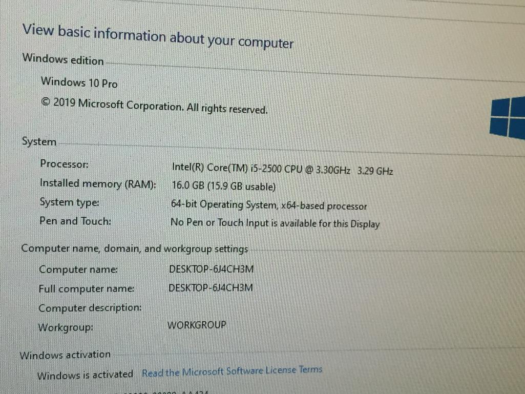 Dell Optiplex 990 Intel Core i5-2500 3.3GHz 16GB 250GB Win 10 Pro Desktop Computer