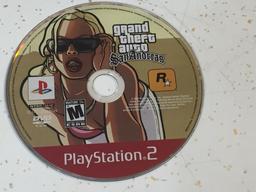 Sony PlayStation 2 PS2 Video Game Console w/ Grand Theft Auto San Andreas Game & 8MB Memory Card