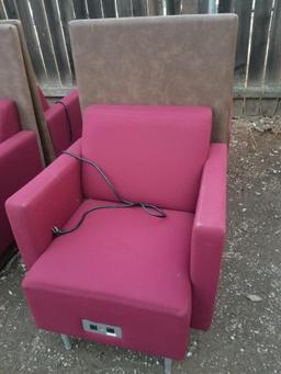 Gaming Partition Chairs with Outlets & Charging Ports - 2pcs