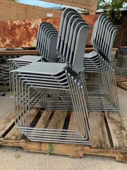 KI Matrix Plastic Stacking...Chairs Grey - 21pcs ONE Lot