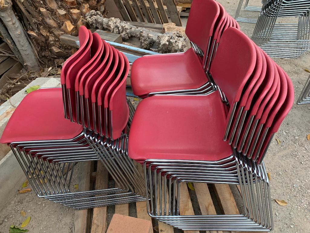 KI Matrix Plastic Stacking...Chairs Red - 24pcs ONE Lot