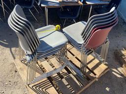 TWELVE Metal and Plastic KI Matrix Stacking Chairs - 12pcs