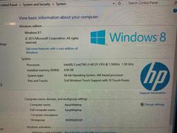 HP Split 13" Intel Core i3-4012Y 1.5GHz 4GB 500GB Wifi BT Touch-Screen Win 8.1 Laptop Computer