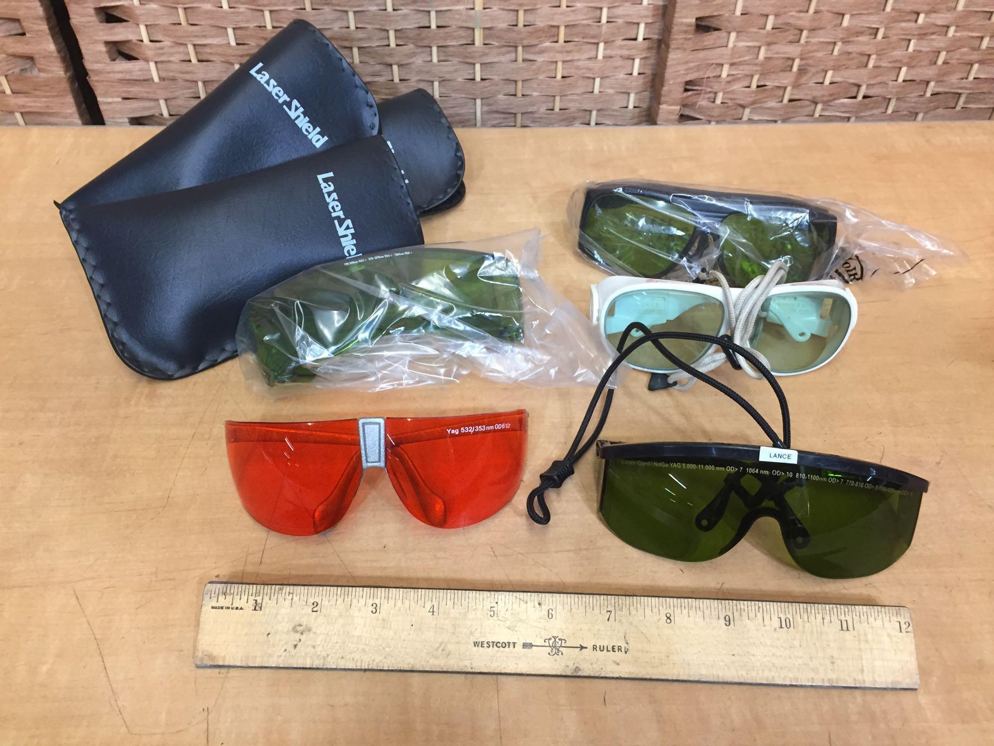 Assorted Wavelength Laser Safety Glasses / Goggles - 5pcs