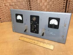 Vintage GameWell Power Supply Panel w/ Voltage & Amperage Gauges STEAM PUNK