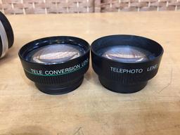 Tamron SP 28-80mm & 2 Tele Conversion Camera Lenses - 3pcs