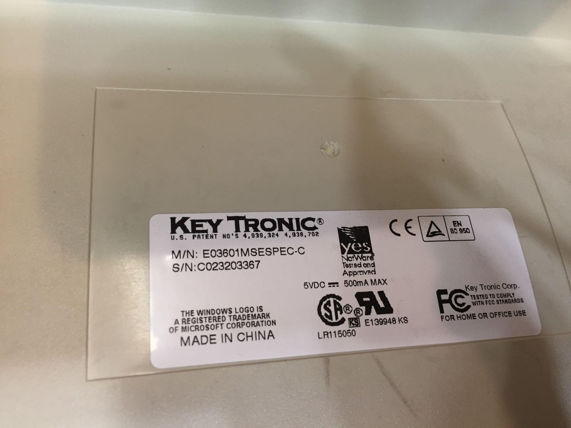 Key Tronic E03601 PS/2 Computer CLICKY GAMING Keyboards - 2pcs