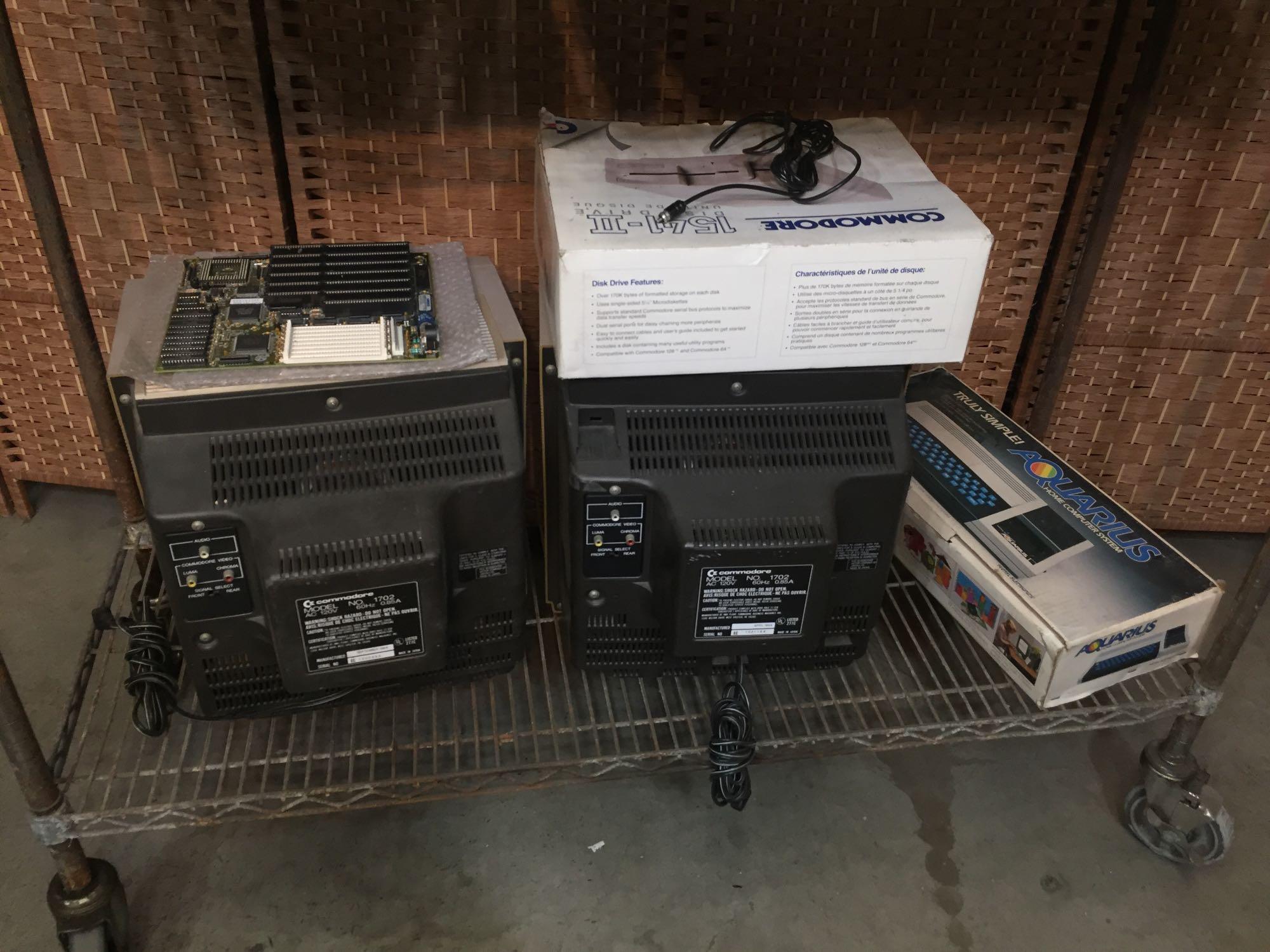 Vintage Computers / Commodore Plus 4 / Commodore 64 / Disk Drives & Monitors / Aquarius Console