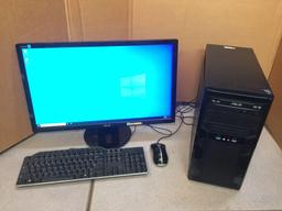 24" LCD Intel i7-4770 3.4GHz 16GB 250GB Win 10 Pro Desktop Computer