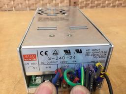 MeanWell MV S-240-24 240W 24VDC 10Amps DC Power Supplies - 2 pcs