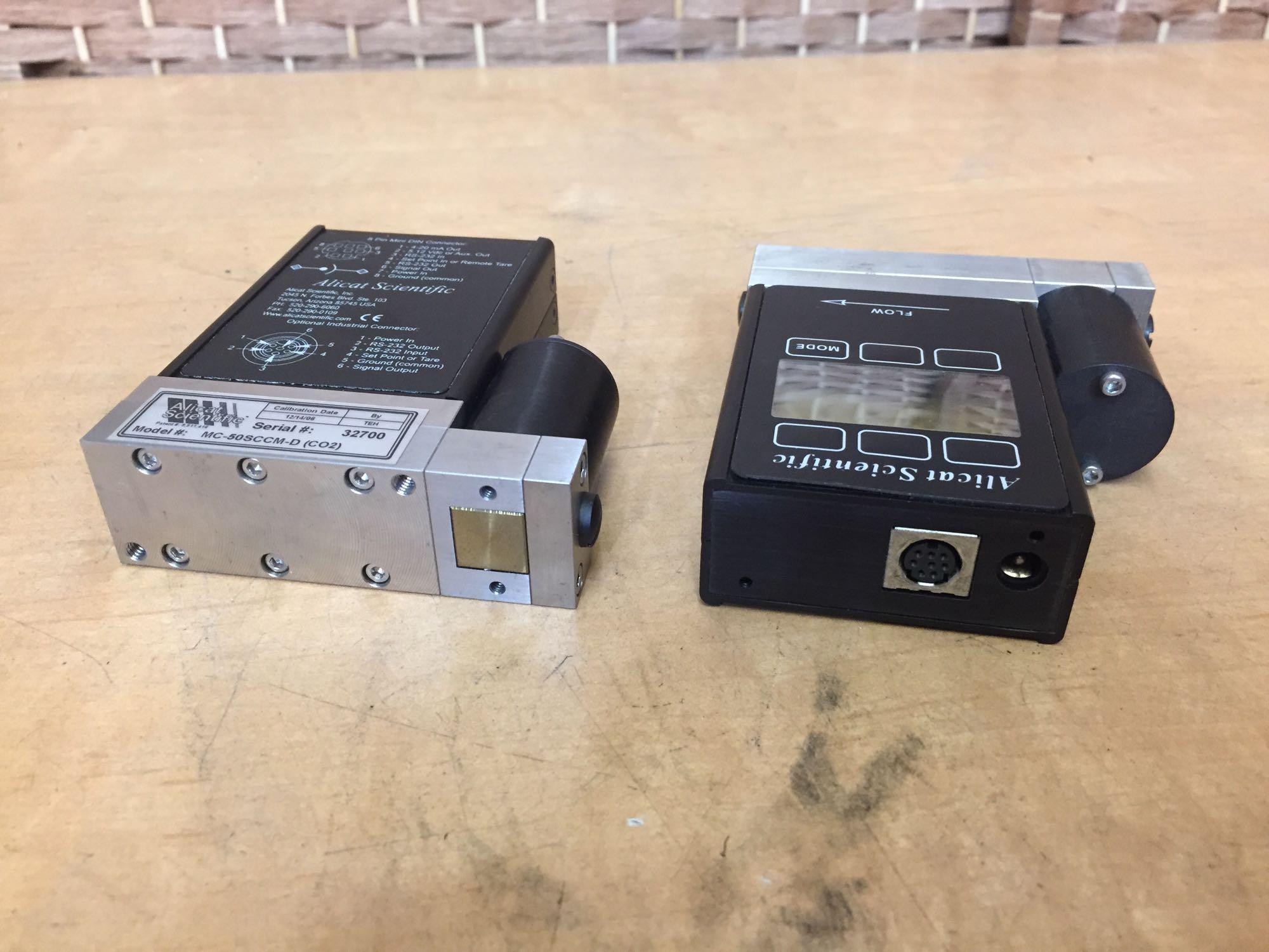 Alicat Scientific MC-50SCCM-D Mass Flow Controllers - 2pcs