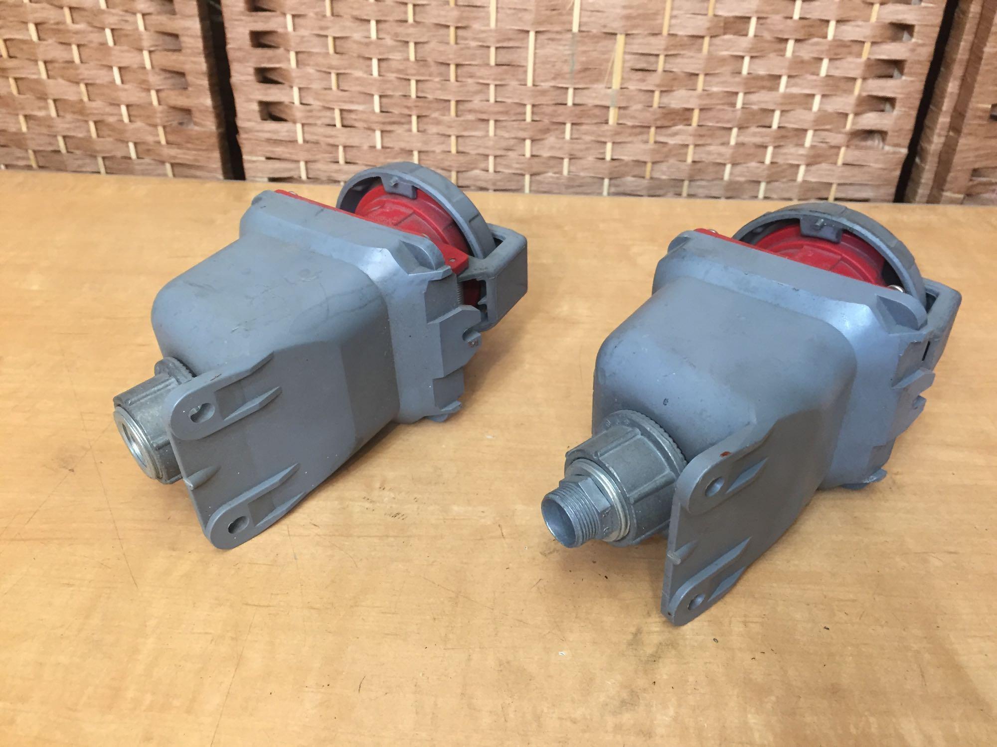 Hubbell 430R7W Industrial Grade Water-Tight 30A 480V 3phase Receptacles - 2pcs