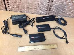 LIND Panasonic ToughBooks / PDRC Laptop Car Adapters & Xantrex 5A Battery Charger - 4pcs