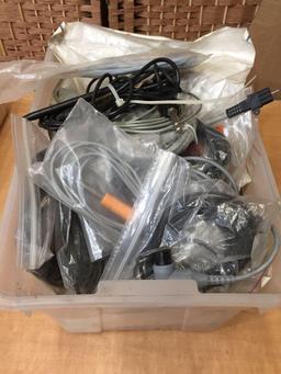 Box of Mixed Wires & Medical Tools