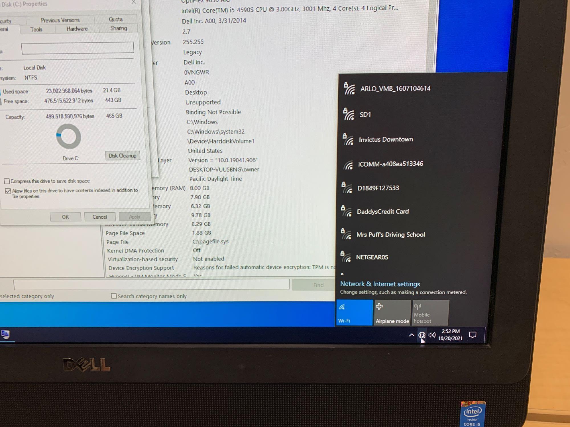 Dell Optiplex 9030 23" AIO Intel i5-4590S 3.0GHz 8GB 500GB Win 10 Pro Webcam Wifi BT Computer