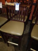 Bar Chairs with wooden frame and black pedestal base