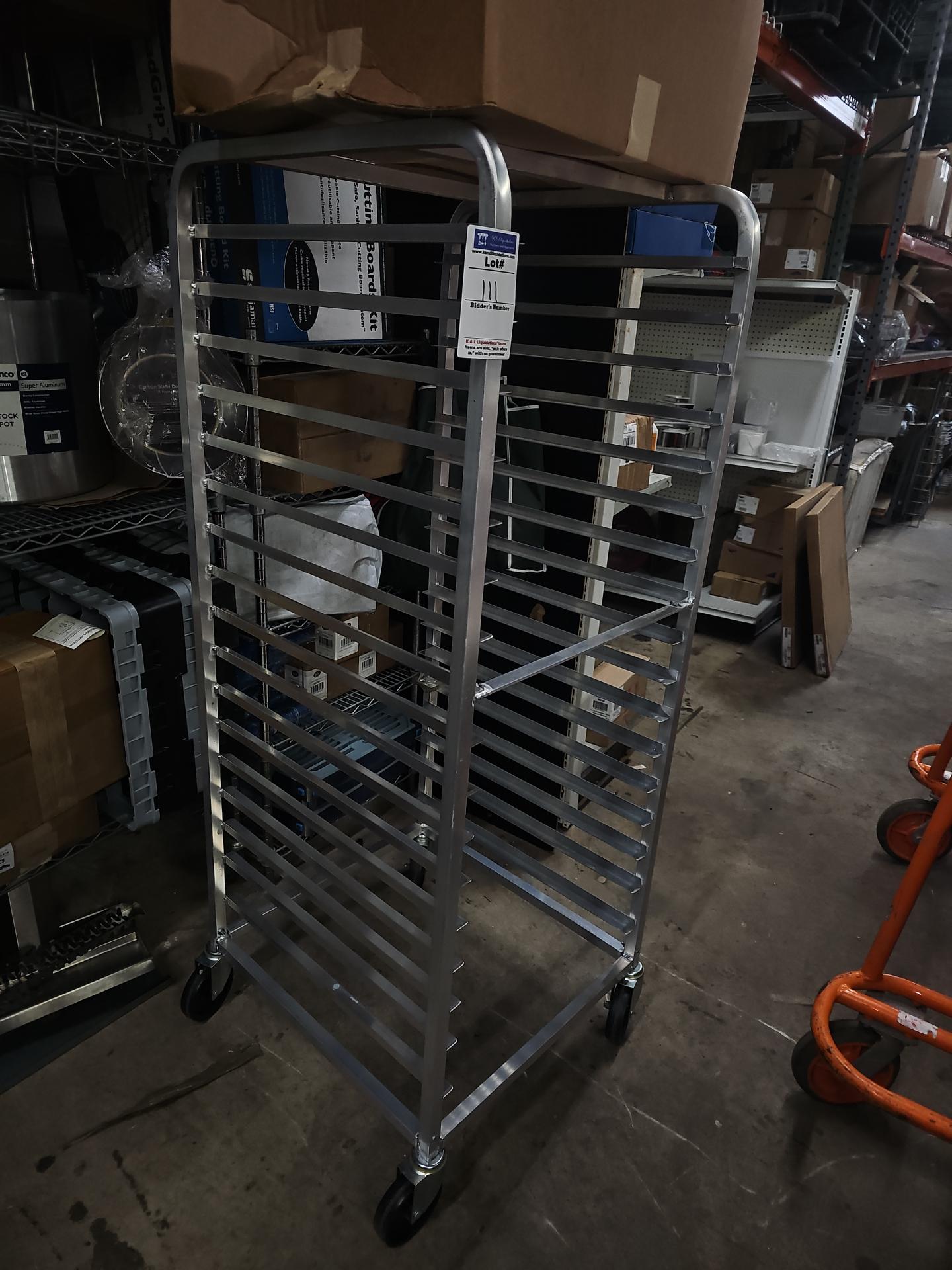 Aluminum sheet pan rack