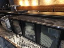 True refrigerated back bar cooler 90" x 30"