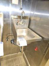 Wall mounted stainless steel hand sink 18" x 13"