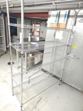 Chrome wire rack 4' x 18"