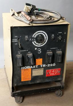 Hobart TR-250 serial #88WS07605; with cart, power cord, 1-ground, 1-stinger