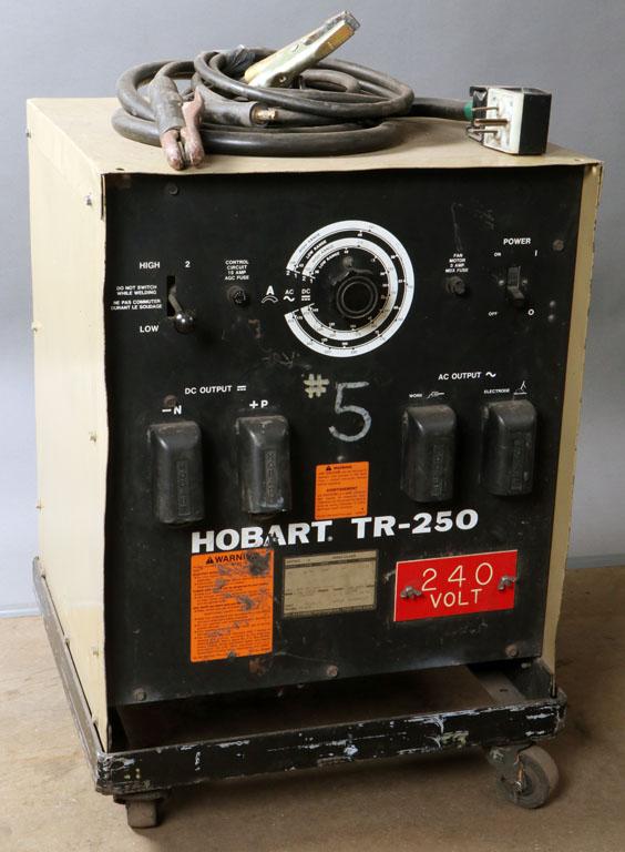 Hobart TR-250 serial #87WS08323; with cart, power cord, 1-ground, 1-stinger