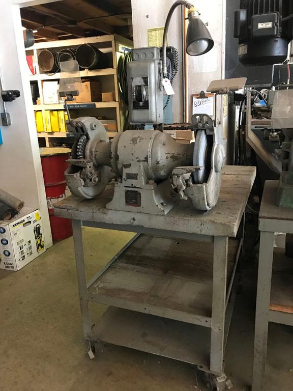 Hammond Model OK-10, 10" industrial bench grinder with (4) new grinding whe