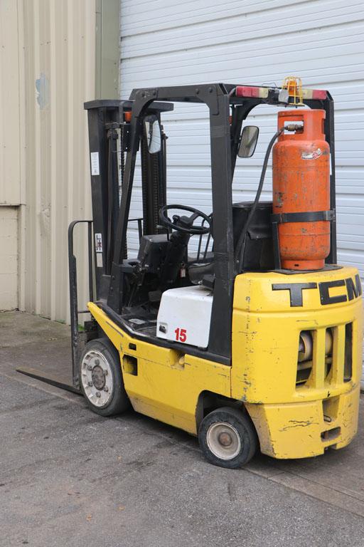 Forklift: TCM (propane) 3,000 lb. capacity/130" TOF - Model FCG15T7T/ID A15