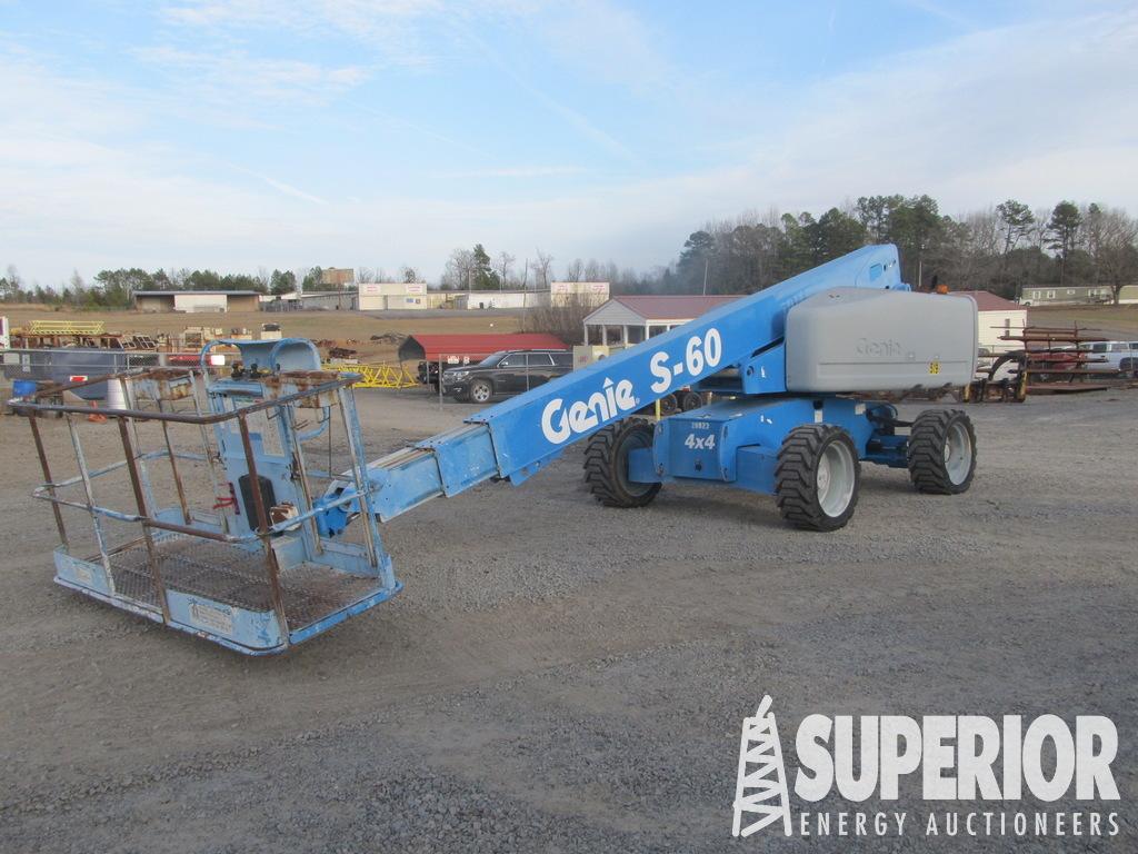 2008 GENIE S-60 Self Propelled 4WD Hyd Manlift, S/