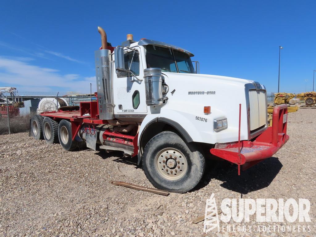 (x) 2008 WESTERN STAR 4900 3-Axle Winch Truck, VIN