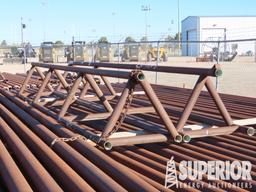 (2-78) (2) 26"H x 20'L Triangular Pipe Racks