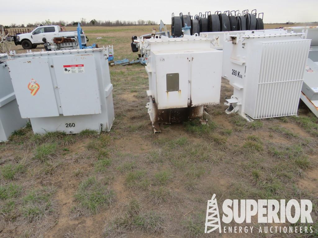 (16-19) (3) Pad Mount 3 Phase 260 KVA Transformers