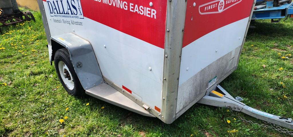 1998 Uhaul 5'x8' Enclosed Trailer (SALVAGE TITLE)