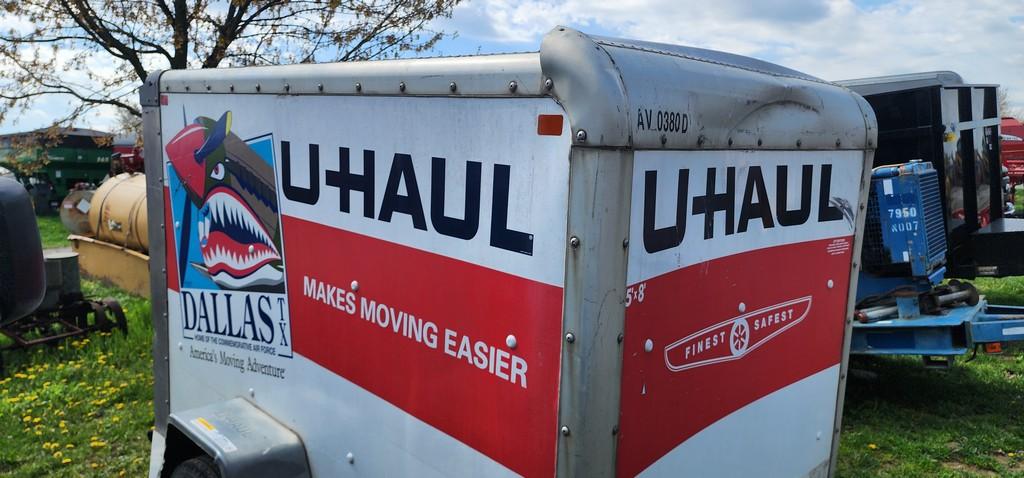 1998 Uhaul 5'x8' Enclosed Trailer (SALVAGE TITLE)