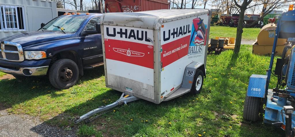 1998 Uhaul 5'x8' Enclosed Trailer (SALVAGE TITLE)