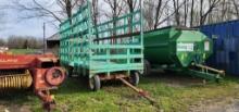 8x18 Wooden Rack Hay Wagon