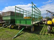 7 1/2'x18' Metal Rack Hay Wagon