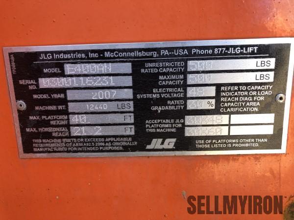 2007 JLG E400AN Electric Articulating Boom Lift [YARD 1]