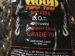 Unused 3/8 in X 20 ft D.O.T. Approved G70 Chain