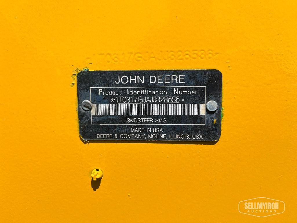 2018 John Deere 317G Compact Multi Terrain Track Loader [YARD 1]