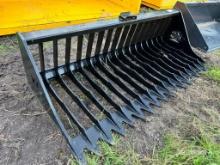 Unused 2024 Greatbear 84in Hydraulic Rock Bucket Skid Steer Attachment [YARD 2]