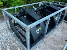 Unused 2024 Great Bear 72in Hydraulic Rock Grapple Bucket Skid Steer Attachment [YARD 2]