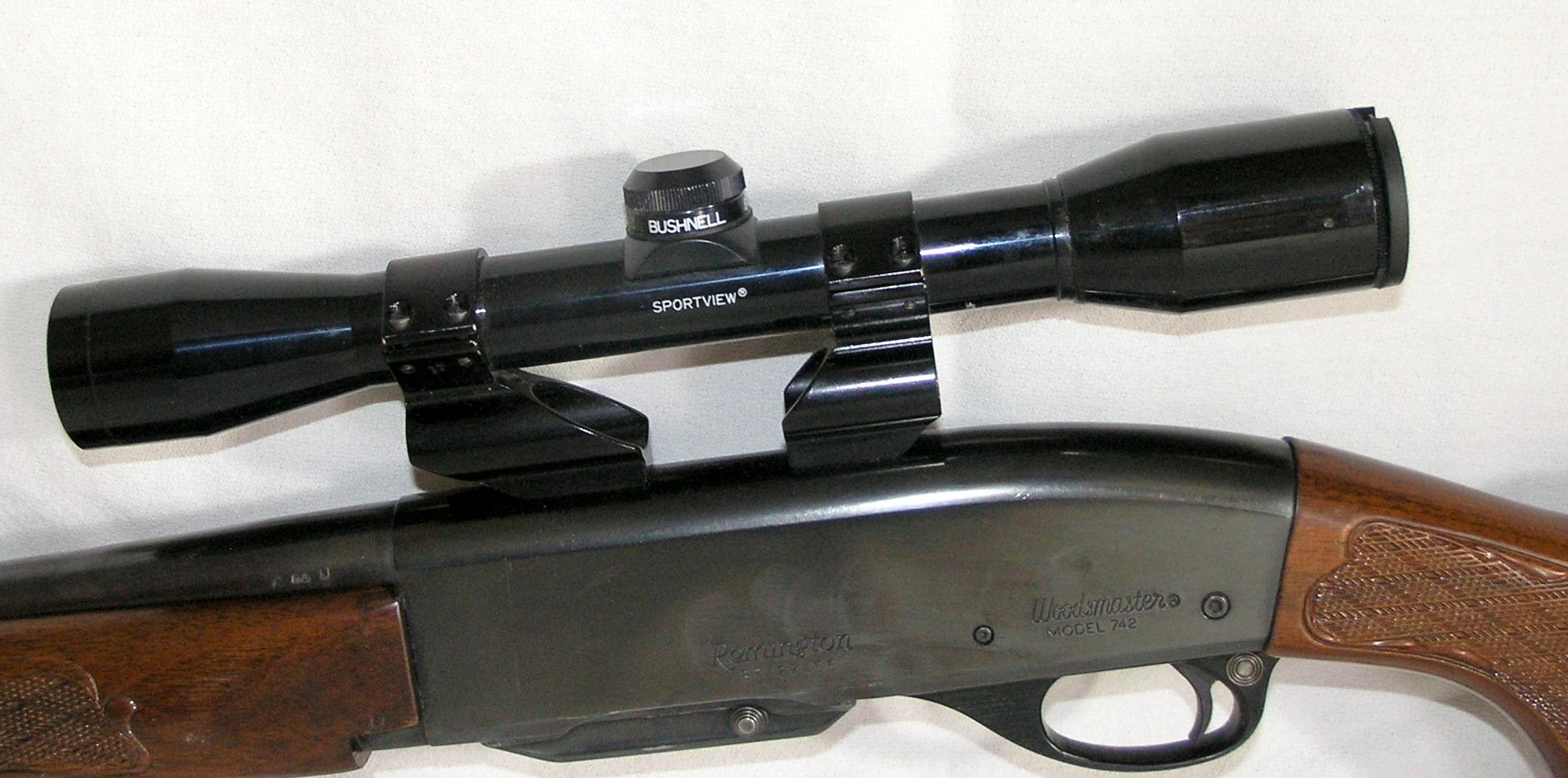Remington Model-742 30-06 Semi Automatic with Bushnell see thru 4x Scope. E