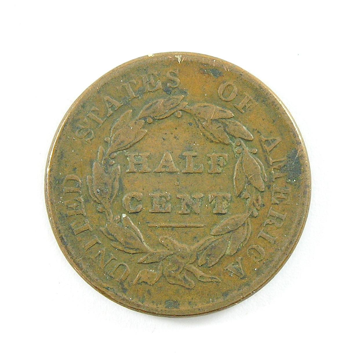 5.      1829 U.S. Classic Head Half Cent