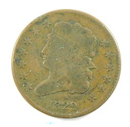 5.      1829 U.S. Classic Head Half Cent