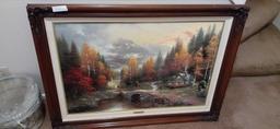 Thomas Kinkade The Valley of Peace 120/395 A/P Canvas 3' X 2'