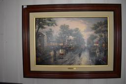 Thomas Kinkade Carmel Sunset on Ocean Avenue 86/40 RE Canvas/Charter 26 X 18